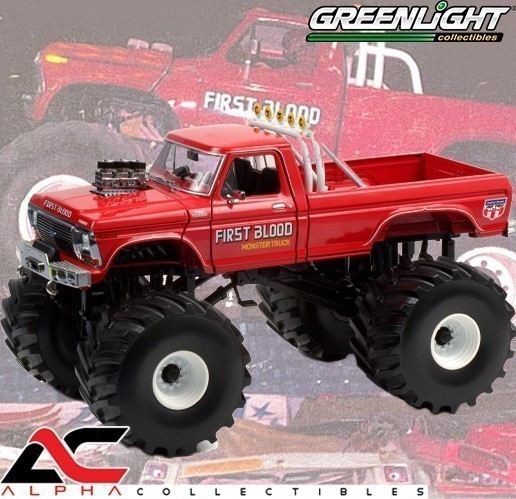 Details about   1/64 GREENLIGHT ALL TERRAIN 1978 FORD F-250 PICKUP BLACK/RED/YELLOW 