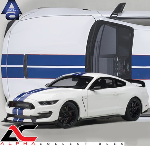FORD MUSTANG SHELBY GT-350R (WHITE W/BLUE STRIPES)