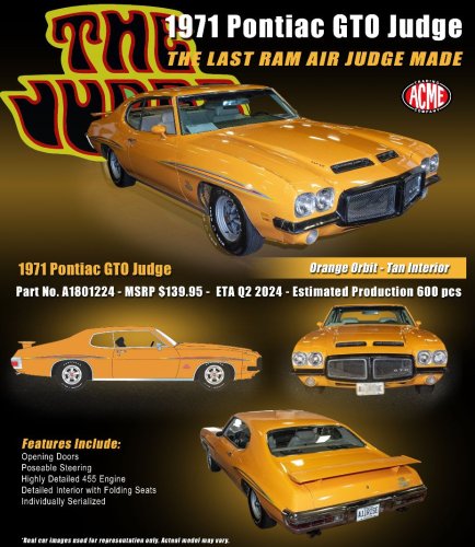 PRESALE - 1971 PONTIAC GTO JUDGE (LAST RAM AIR MADE)